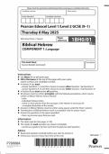 2025 Pearson Edexcel GCSE Biblical Hebrew PAPER 1 QUESTION PAPER 1BH0&sol;01