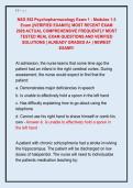NSG 552 Psychopharmacology Exam 1 - Modules 1-3  Exam &vert;&vert;VERIFIED EXAM&excl;&excl;&excl;&vert;&vert; MOST RECENT EXAM  2026 ACTUAL COMPREHENSIVE FREQUENTLY MOST  TESTED REAL EXAM QUESTIONS AND VERIFIED  SOLUTIONS &vert; ALREADY GRADED A&plus; &vert; NEWEST  EXAM&excl;&excl;&excl; 