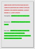 ABMDI BOARD CERTIFICATION EXAM 2026-2027&vert;  COMPLETE QUESTIONS AND CORRECT DETAILED  ANSWERS &lpar;100&percnt;VERIFIED ANSWERS&rpar; &vert; ALREADY  GRADED A&plus; &vert; LATEST UPDATE&excl;&excl; 