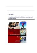 Test Bank For Organizational Behavior&colon; An Evidence-Based Approach 13th Edition by Luthans&comma; All 14 Chapters Covered&comma; Verified Latest Edition&comma; ISBN&colon; 9781681231198