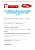 VADETS Final Exam Study Guide Questions and Answers 100&percnt; PASS