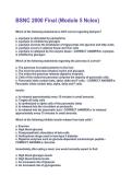 BSNC 2000 Final &lpar;Module 5 Nclex&rpar; Questions and Answers Best rated A&plus; Guaranteed Success Latest Update