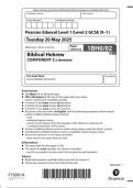 2025 Pearson Edexcel GCSE Biblical Hebrew PAPER 2 QUESTION PAPER 1BH0&sol;02