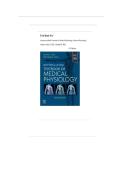 Test Bank For Guyton and Hall Textbook of Medical Physiology &lpar;Guyton Physiology&rpar; 15th Edition&period;By John E&period; Hall&vert; Latest Update