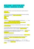 MCB EXAM 1 QUESTIONS WITH CORRECT MARKING SCHEME