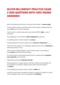 NCCER MILLWRIGHT PRACTICE EXAM 2 2026 QUESTIONS WITH 100&percnt; PASSED ANSWERS&excl;&excl;