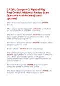 CA QAL Category C&colon; Right-of-Way  Pest Control Additional Review Exam  Questions And Answers&vert; latest  updates&vert; 