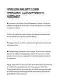 OPERATIONS AND SUPPLY CHAIN MANAGEMENT 2026 COMPREHENSIVE ASSESSMENT