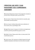 OPERATIONS AND SUPPLY CHAIN MANAGEMENT 2026 COMPREHENSIVE ASSESSMENT