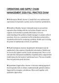 OPERATIONS AND SUPPLY CHAIN MANAGEMENT 2026 FULL PRACTICE EXAM