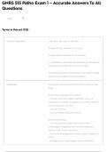 GNRS 515 Patho Exam 1 &ndash; Accurate Answers To All Questions