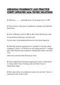 ARKANSAS PHARMACY LAW PRACTICE SCRIPT UPDATED 2026 TESTED SOLUTIONS
