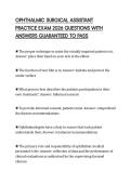 OPHTHALMIC SURGICAL ASSISTANT PRACTICE EXAM 2026 QUESTIONS WITH ANSWERS GUARANTEED TO PASS