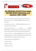 Air Methods Critical Care exam&comma; NCCER 26403 Questions and Answers 100&percnt; PASS
