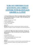 NURS 5433 MIDTERM EXAM  QUESTIONS AND CORRECT  ANSWERS WITH RATIONALES  GRADED A&plus; LATEST