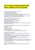 POLI 330 SCI EXAM QUESTIONS WITH COMPLETE SOLUTIONS 
