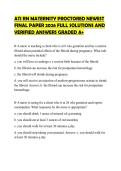 ATI RN MATERNITY PROCTORED NEWEST FINAL PAPER 2026 FULL SOLUTIONS AND VERIFIED ANSWERS GRADED A&plus;