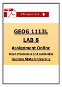GEOG 1113L Lab 8 Assignment &lpar;2026&sol;2027&rpar; &lpar;PDF&rpar; &vert; Eolian Processes &vert; GSU