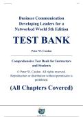 Complete Test Bank - Business Communication&colon; Developing Leaders for a Networked World&comma; 5th Edition &ndash; Peter W&period; Cardon &ndash; ISBN 9781266678684 &lpar;All Chapters Covered 1&ndash;17&rpar;