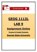 GEOG 1113L Lab 9 Assignment &lpar;2026&sol;2027&rpar; &lpar;PDF&rpar; &vert; Oceans & Coasts &vert; GSU