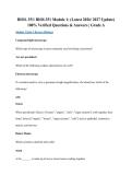 BIOL 351&sol; BIOL351 Module 1&colon; &lpar;Latest 2026&sol; 2027 Update&rpar; 100&percnt; Verified Questions & Answers &vert; Grade A
