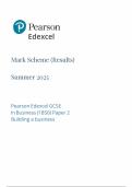2025 Pearson Edexcel GCSE Business  PAPER  2 MARK SCHEME  1BS0&sol;02