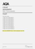 AQA A-level GEOGRAPHY Paper 1 Physical geography Insert 2025