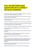 POLI-330 MIDTERM EXAM QUESTIONS WITH CORRECT DETAILED ANSWERS 