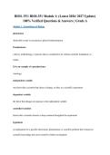 BIOL 351&sol; BIOL351 Module 1&colon; &lpar;Latest 2026&sol; 2027 Update&rpar; 100&percnt; Verified Questions & Answers &vert; Grade A