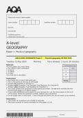 AQA A-LEVEL GEOGRAPHY Paper 1&Tab;Physical geography QP MAY 2025
