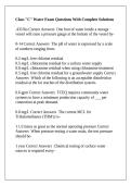 Class "C" Water Exam Questions With Complete Solutions