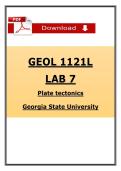 GEOL 1121L Lab 7 &lpar;2026&sol;2027&rpar; &lpar;PDF&rpar; &vert; Plate Tectonics &vert; Georgia State University