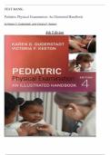 Test bank for Pediatric Physical Examination&colon; An Illustrated Handbook 4th Edition by Karen G&period; Duderstadt&period;&vert;All chapters covered&comma; Graded A&plus;&period;