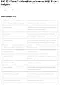 BIO 322 Exam 2 &ndash; Questions Answered With Expert Insights
