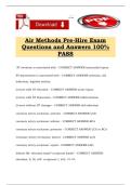 Air Methods Pre-Hire Exam Questions and Answers 100&percnt; PASS