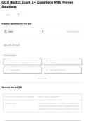 GCU Bio322 Exam 3 &ndash; Questions With Proven Solutions