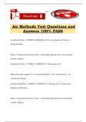 Air Methods Test Questions and Answers 100&percnt; PASS