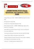 AIRMETHODS PCG'S Exam Questions and Answers 100&percnt; PASS