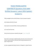 TEXAS PROMULGATED  CONTRACTS Questions And 100&percnt;  Verified Answers&vert; Latest 2026 Update&vert;  Graded A&plus;