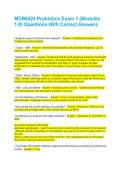 MCB6424 Probiotics Exam 1 &lpar;Modules 1-8&rpar; Questions With Correct Answers