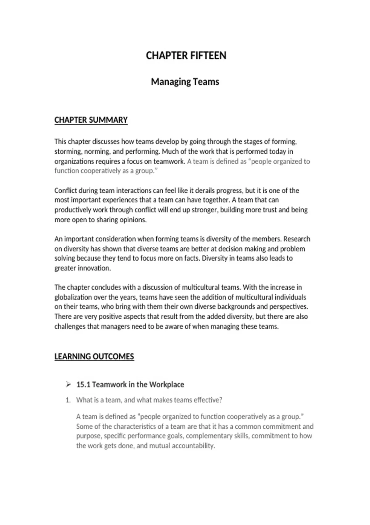 Principles of Management ISM Chapter 15 2025/ 2026 Complete Study Notes ...