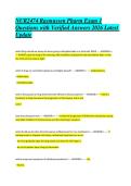 NUR2474 Rasmussen Pharm Exam 1 Questions with Verified Answers 2026 Latest Update 
