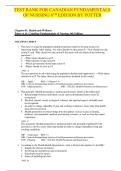 Canadian Fundamentals of Nursing &ndash; 6th Edition Test Bank&comma; Potter et al&period; &vert; Nursing &vert; Comprehensive Exam Practice Material