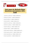 Oral exam Air Methods Exam Questions and Answers 100&percnt; PASS