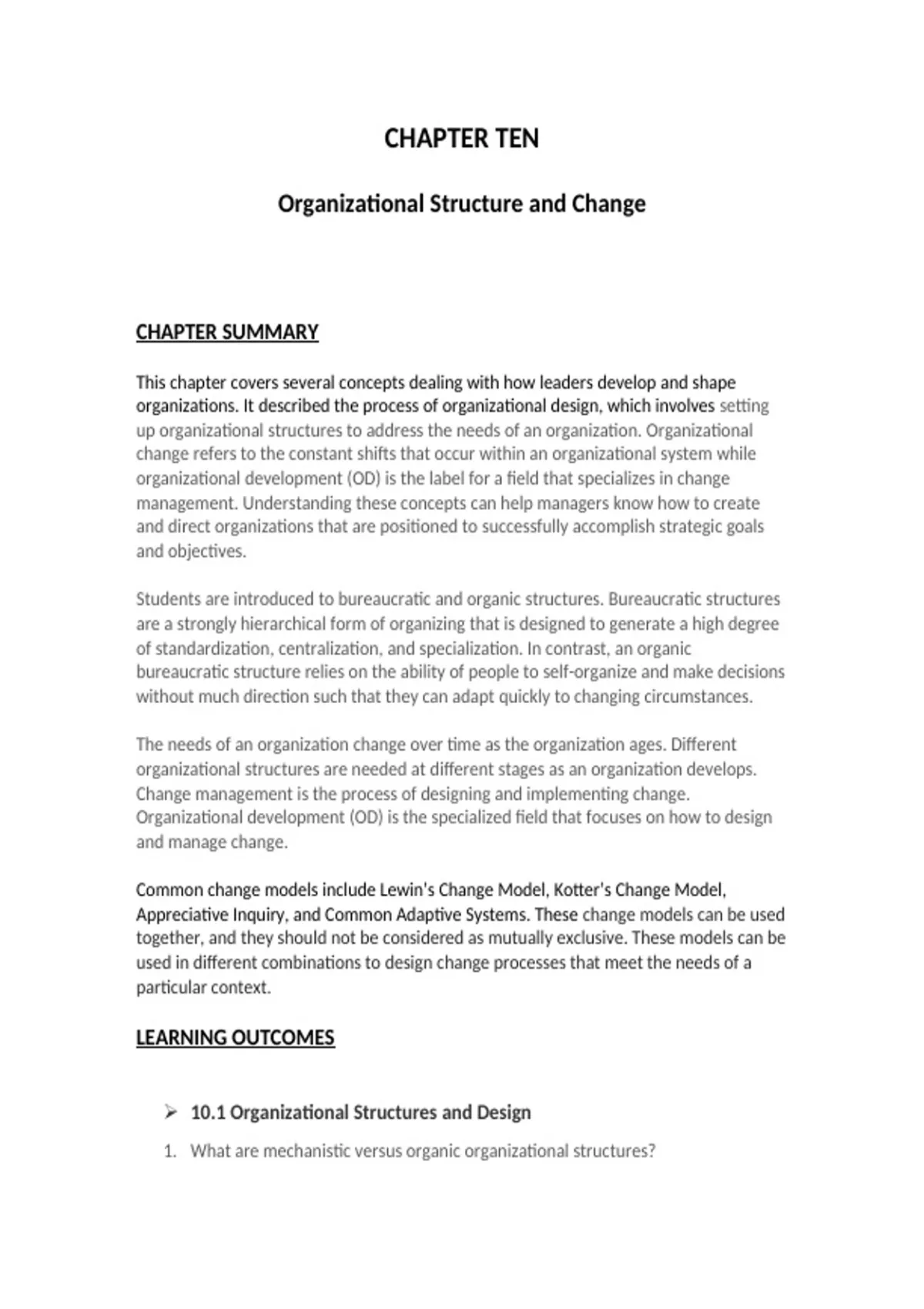 Principles of Management ISM Chapter 10 2025/ 2026 Complete Study Notes ...