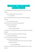 Pharm Exam 1 study guide 2026 LATEST UPDATE 