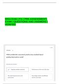 WGU D184&vert; PA &vert;PRE-ASSESSMENT &vert;EXAM QUESTIONS AND ANSWERS &vert;VERIFIED&vert; 2026