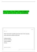 WGU D184&vert; PA&vert; PRE-ASSESSMENT&vert; EXAM QUESTIONS AND ANSWERS