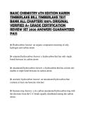 BASIC CHEMISTRY 6TH EDITION KAREN TIMBERLAKE BILL TIMBERLAKE TEST BANK ALL CHAPTERS 100&percnt; ORIGINAL VERIFIED A&plus; GRADE CERTIFICATION REVIEW SET 2026 ANSWERS GUARANTEED PASS