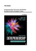 Test Bank For Entrepreneurship&colon; The Practice and Mindset 3rd Edition By Heidi M&period; Neck&comma; Christopher P&period; Neck&comma; Emma L&period; Murray &comma;Chapter 1-16 &vert;&vert; Complete A&plus; Guide 2026